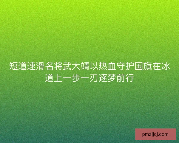 短道速滑名将武大靖以热血守护国旗在冰道上一步一刃逐梦前行